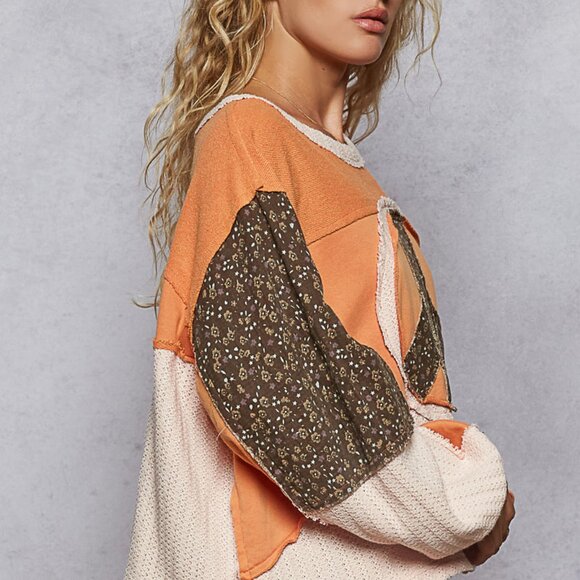 #115 POL Round-Neck, Long-Sleeve, Oversized Top - Picture 6 of 9